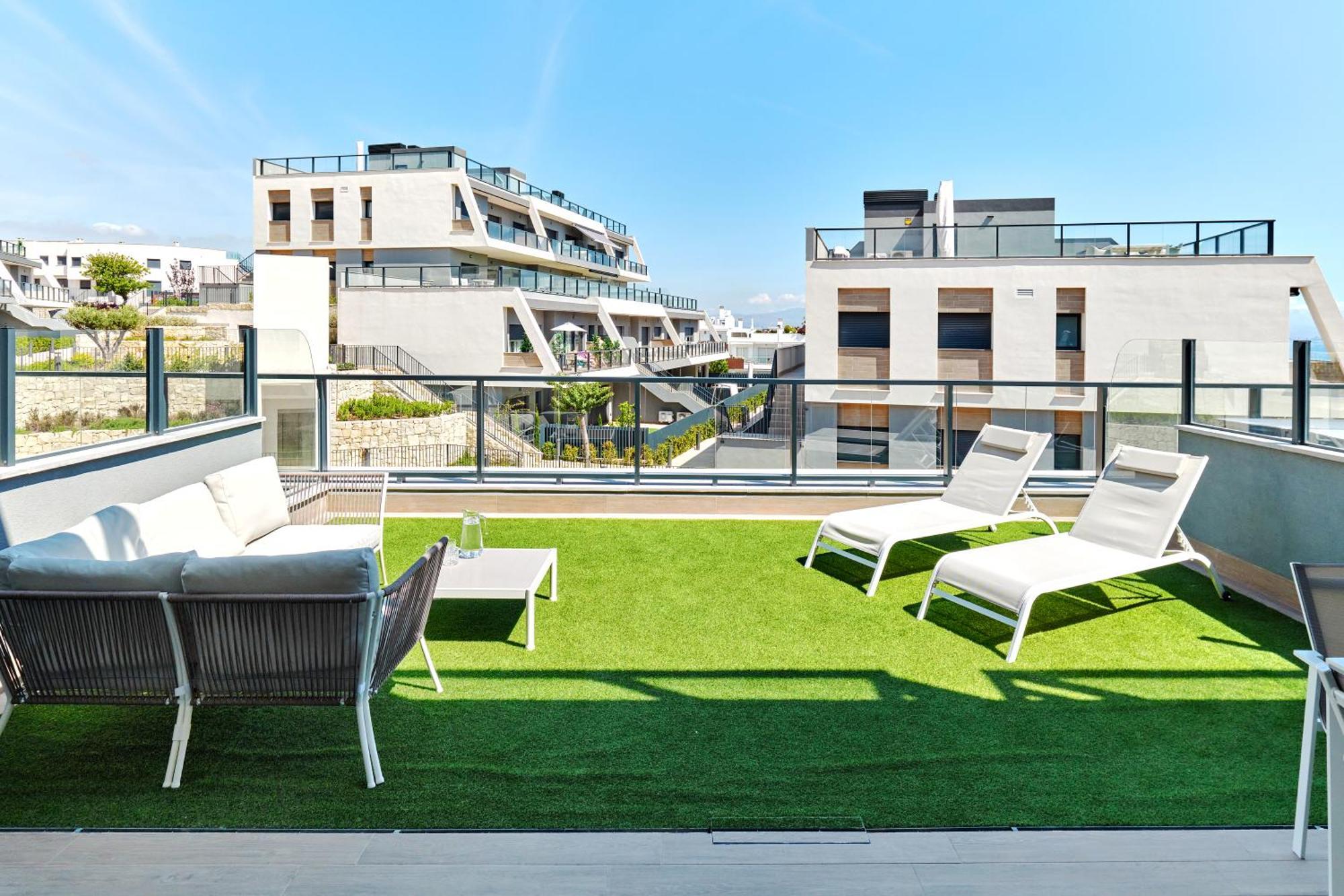 Playa Carabassi Sea View Apartment In Gran Alacant, Large Terrace Exterior foto